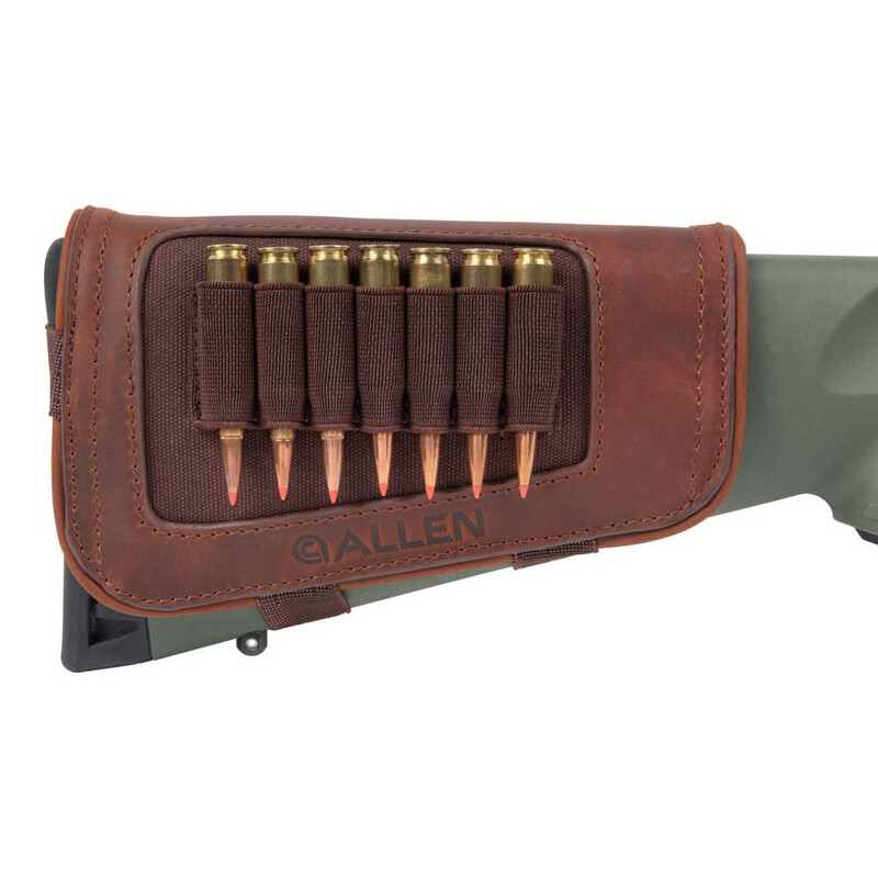 Allen Company New Castle Leather Buttstock Cartridge Carrier, Brown