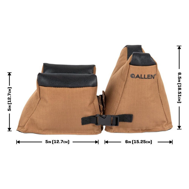 Allen Company Unfilled Front/Rear Shooting Bag Combo, Tan/Black