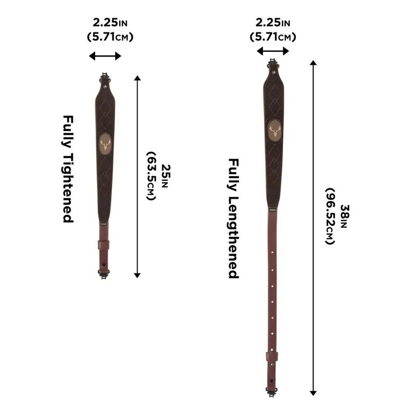 Allen Company Big Game Suede Deer Head Rifle Sling with Swivels, Black &amp; Brown