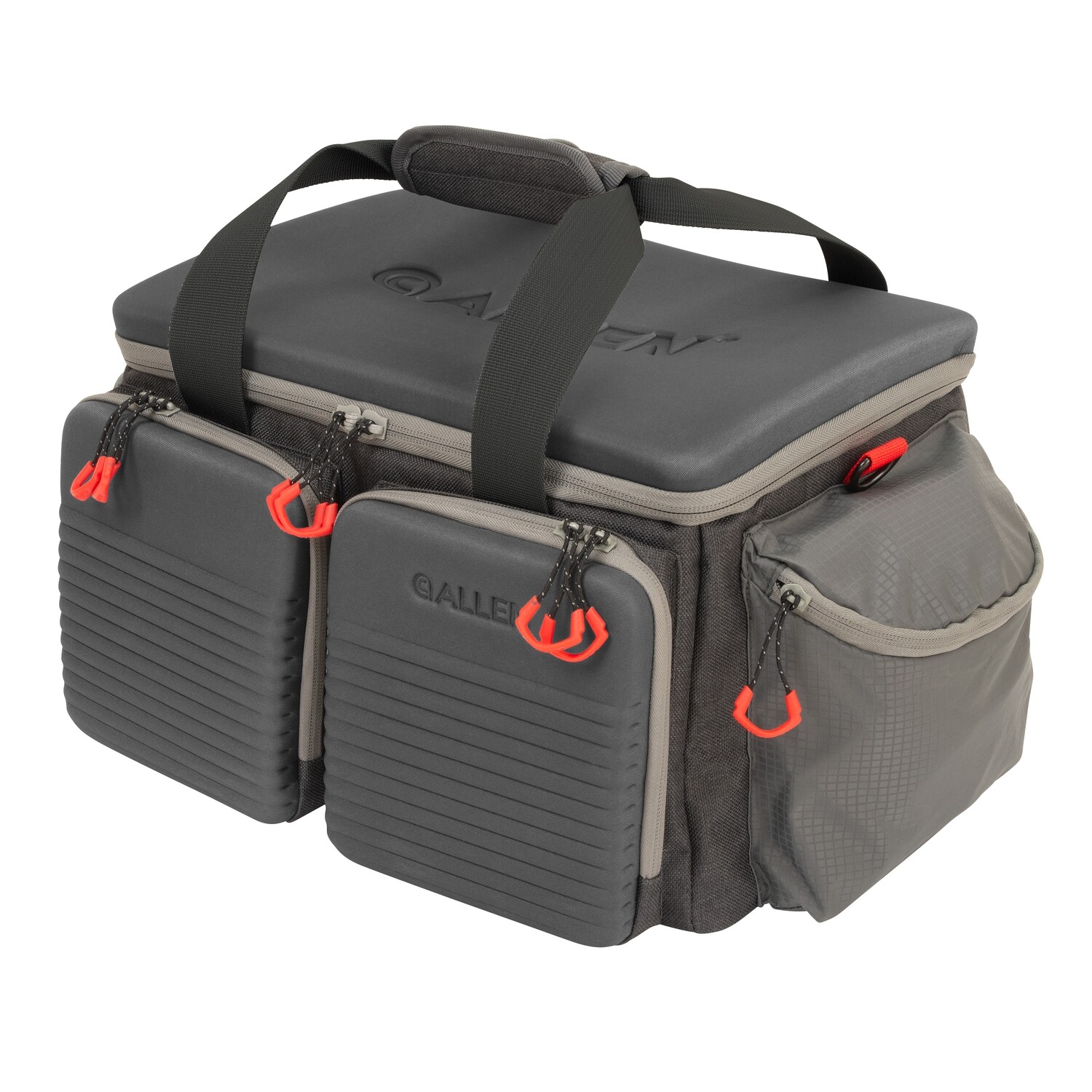 Allen Company Competitor Premium Molded Lockable Range Bag, Internal Tote &amp; Fold-Up Gun Mat, Gray