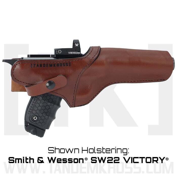 Tandemkross Sideslinger Premium Leather Ranch Holster for Ruger, Mark™ Series, Browning Buck Mark &amp; SW22 Victory