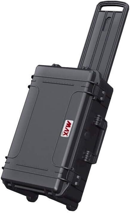 MAX Cases - Large Transport Hard Case - Retractable Handle &amp; Wheels