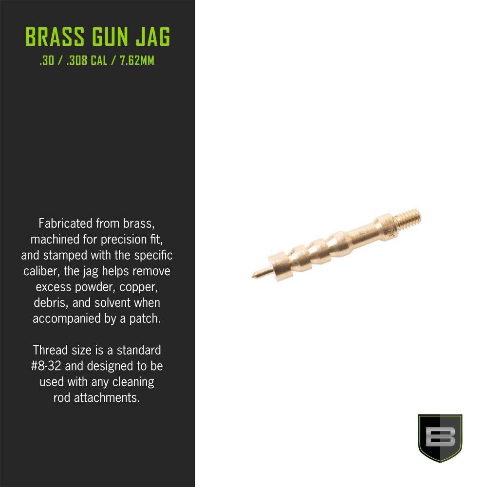 Breakthrough Clean Technologies Cleaning Rod Attachments - .30 / .308 Cal / 7.62mm, Attachment: Brass Jag - .30 / .308 Cal / 7.62mm