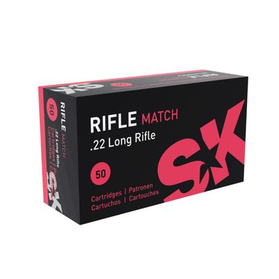 SK Rifle Match Ammunition .22LR 40 Grain LRN