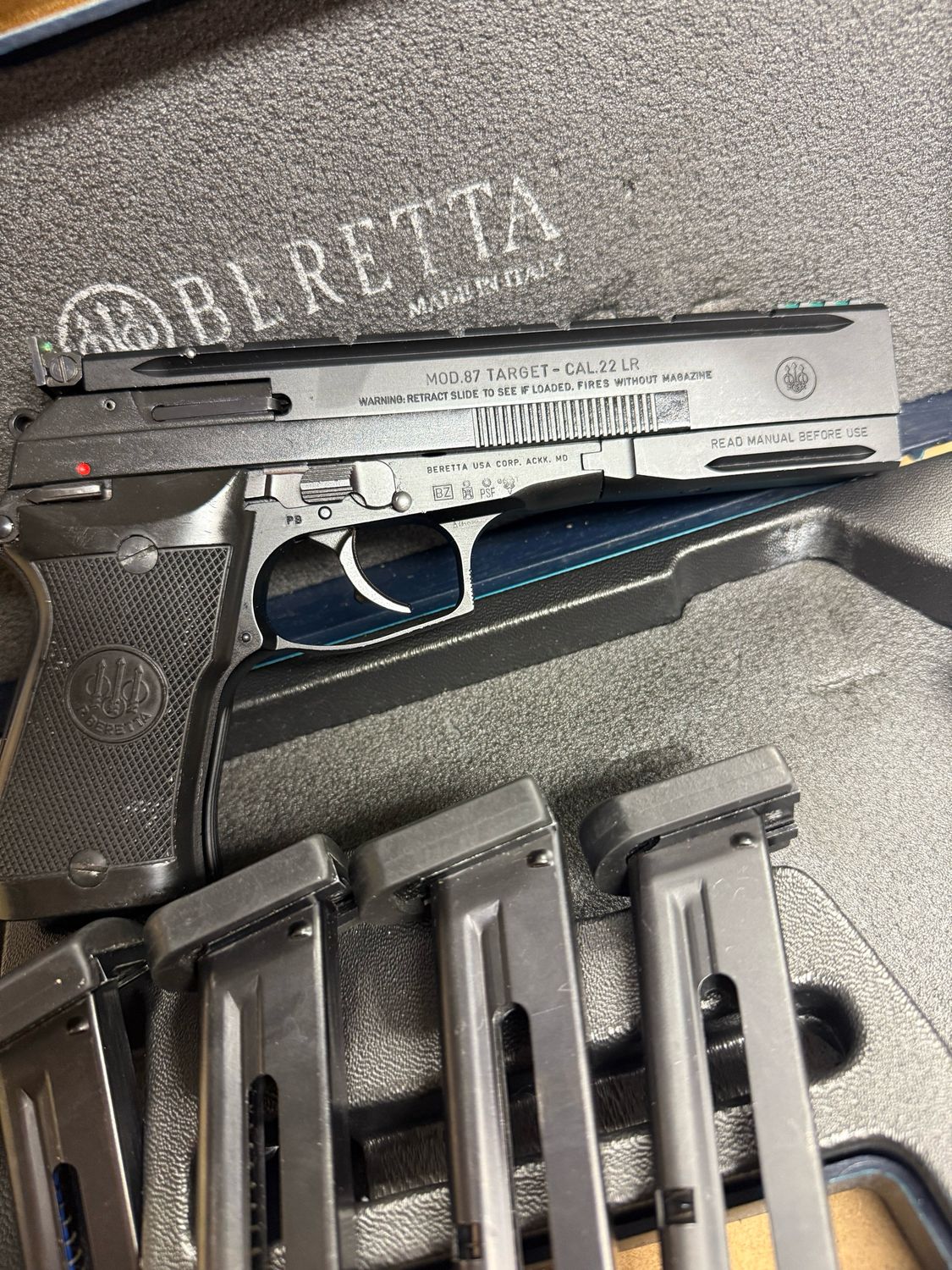 Beretta 87 Target With Custom Kydex Holster .22LR | Pre-Owned