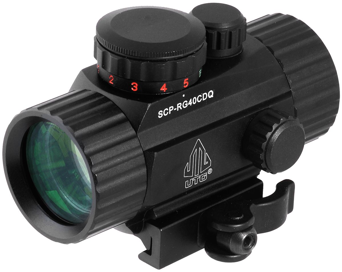 UTG® 3.8&quot; ITA Red/Green Circle Dot Sight, w/Integral QD Mount