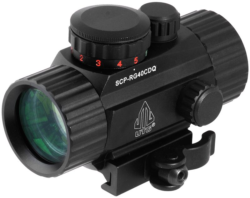 UTG® 3.8&quot; ITA Red/Green Circle Dot Sight, w/Integral QD Mount