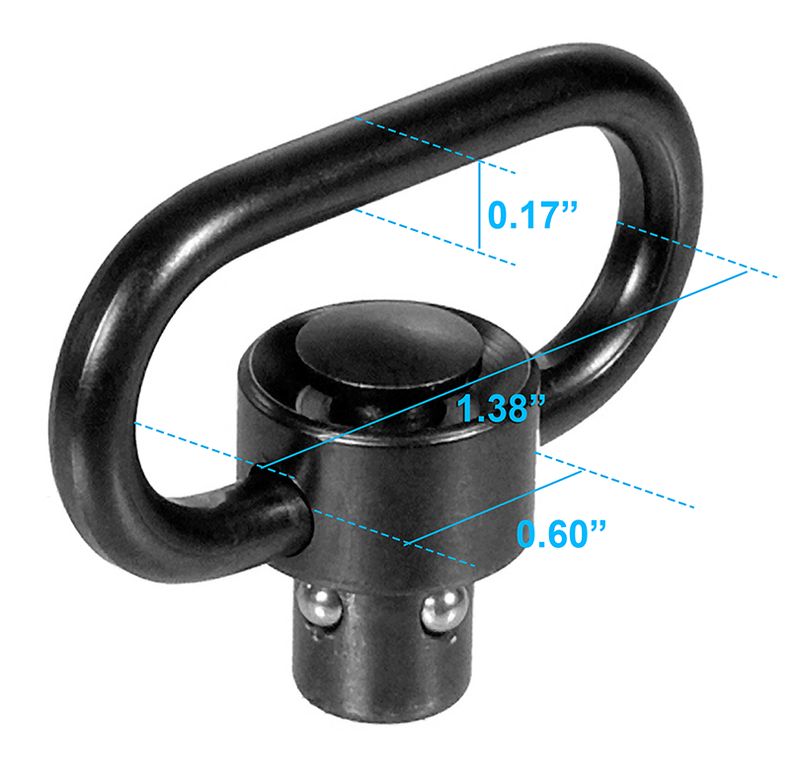 UTG® Steel QD Sling Swivel, 1.38" Loop
