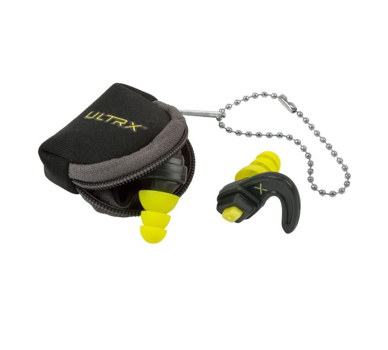 ULTRX Shift Adjustable Protection Ear Plugs, Gray/Yellow