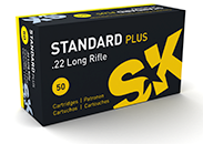 SK Standard Plus Ammunition 22 Long Rifle 40 Grain Lead Round Nose Box of 50 Rounds