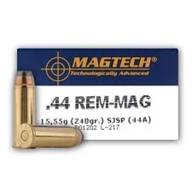 MAGTECH 44 Remington Magnum, Semi Jacketed Soft Point Flat, 240 Grain, 50 rounds