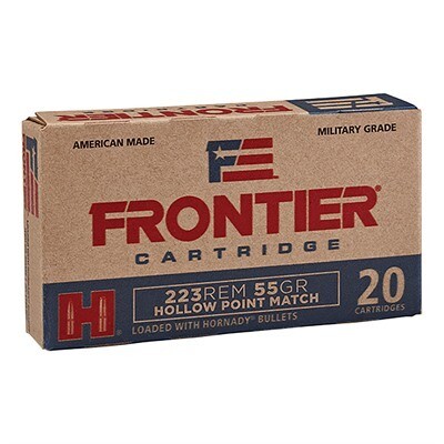 HORNADY- Frontier .223 55GR Hollow Point Match Box of 20 Rounds