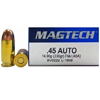 45 ACP (45 Auto) 230gr FMJ Magtech Ammo Case