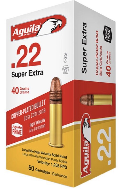 AGUILA 22LR HV SP 40GR Box of 50 Rounds