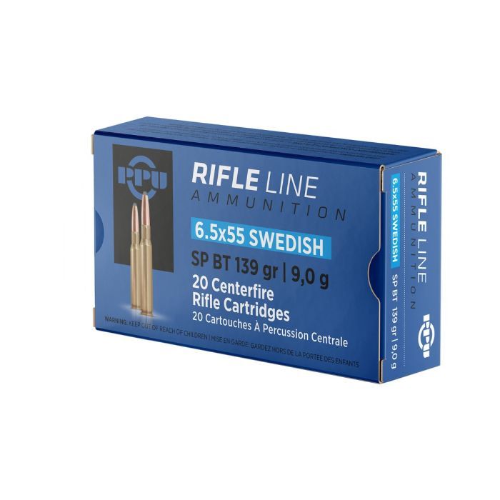 PPU 6.5x55 Swedish 139gr SP BT (Box of 20)