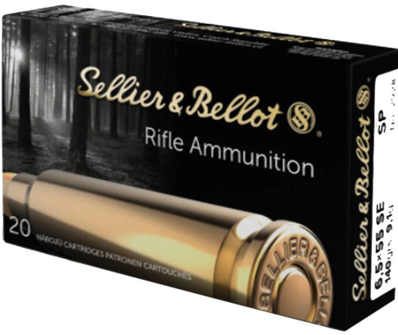Sellier &amp; Bellot 6.5x55 SE SP 140gr Bullets pack of 20 Rounds