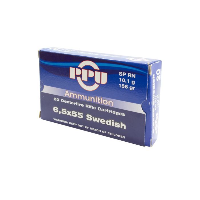 PPU 6.5x55 Swedish 156g SP RN (Box of 20)