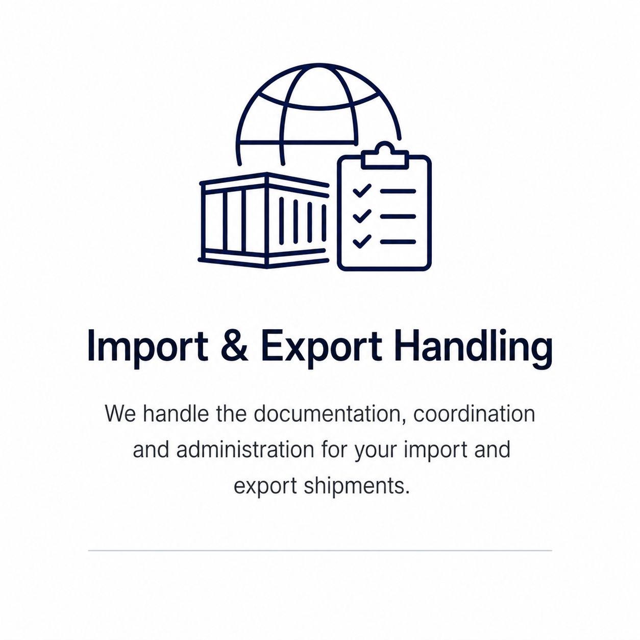 Import &amp; Export Handling Fee
