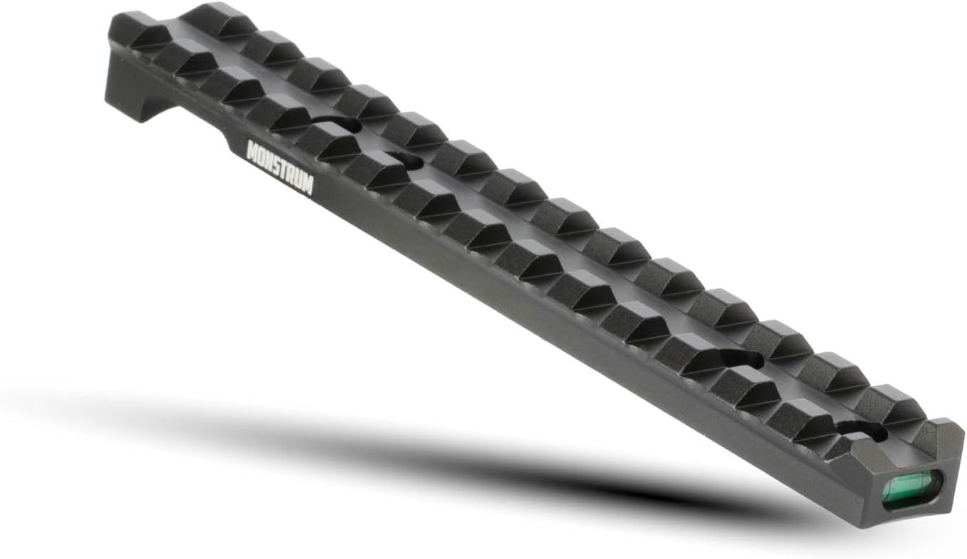 Monstrum Ruger 10/22 Extended Length Picatinny Rail Mount with Integrated Level Bubble