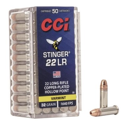 CCI 0050 22LR STINGER HP  Box of 50