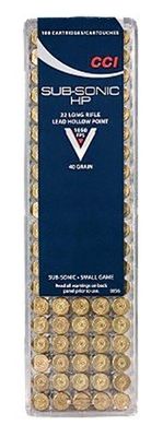 CCI SUBSONIC 22LR 40GR LHP Box of 100