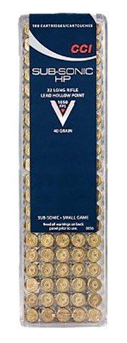 CCI SUBSONIC 22LR 40GR LHP Box of 100