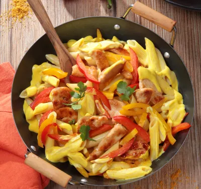 Penne poulet moutarde à l'ancienne