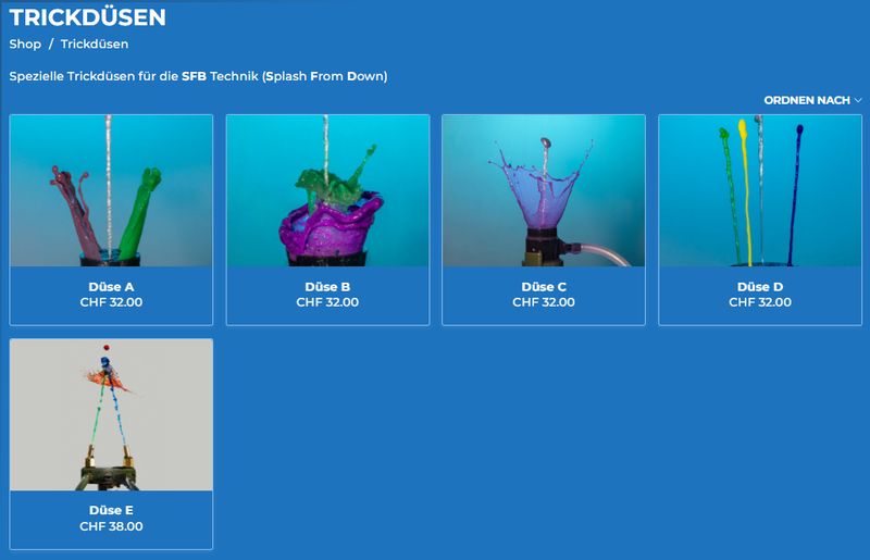 Customized package with trick nozzles