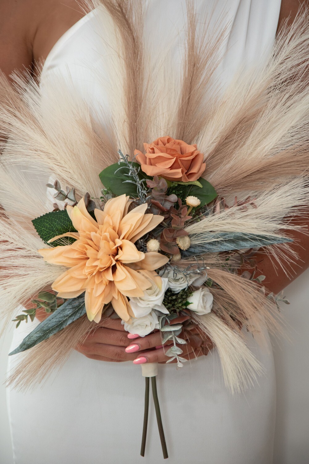 Rustic Romance Pampas Bridal Bouquet (Rental - Purchase Also Available)