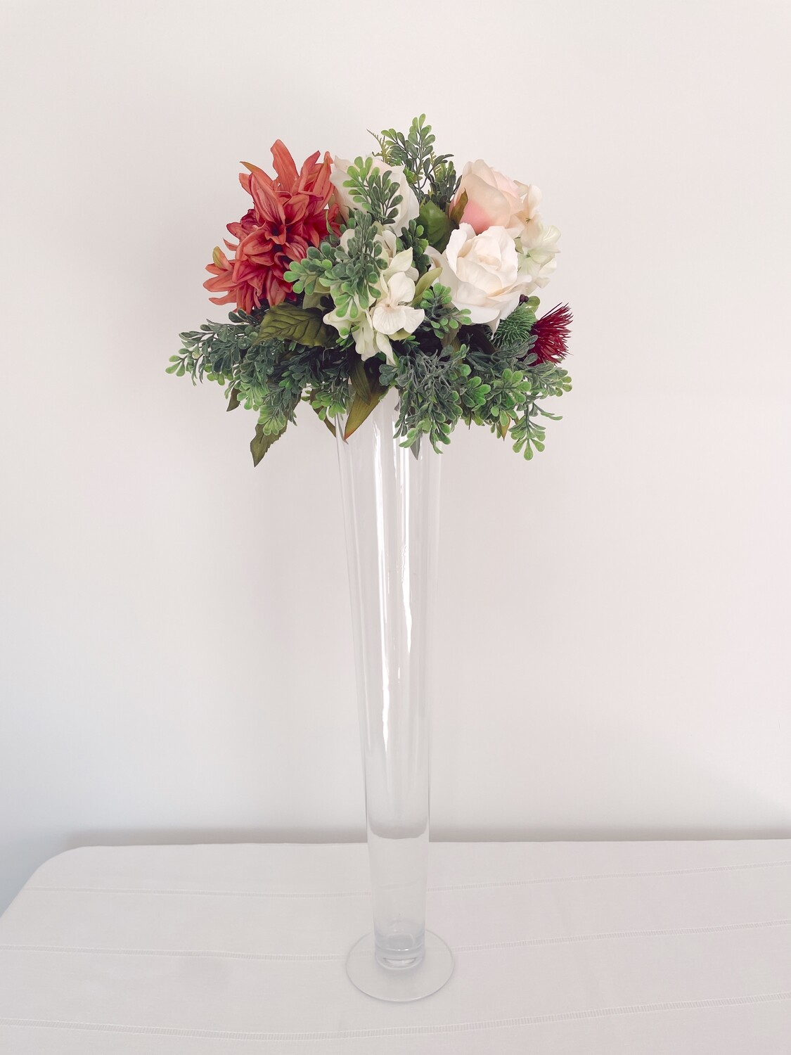 Sweet Merlot Glass Vase Center Piece (Rental)