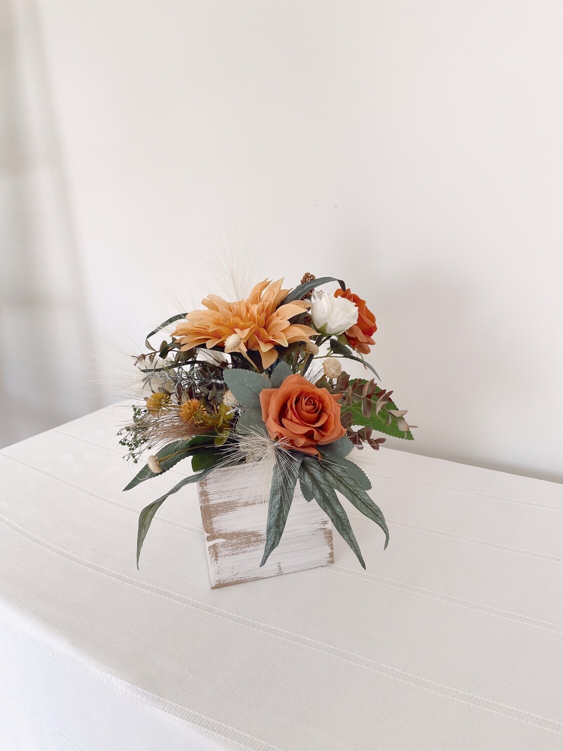 Rustic Romance Pillar Wood Centerpiece (Rental)