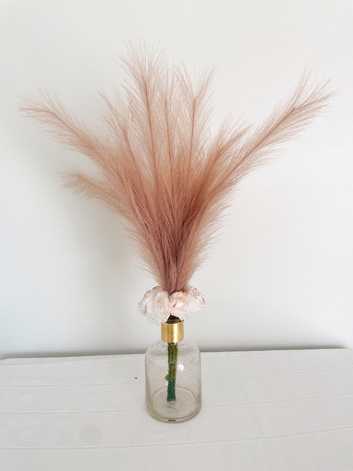 Blushing for You Med Glass Vase Centerpiece (Rental)