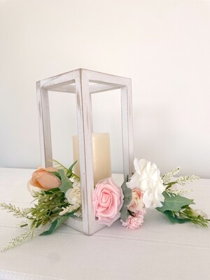 Pretty in Pink Candle Wood Centerpiece (Rental)