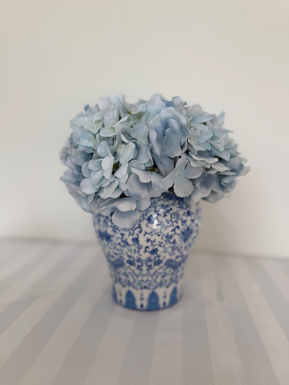 Little Touch of Blue Small Glass Vase Blue Centerpiece (Rental)