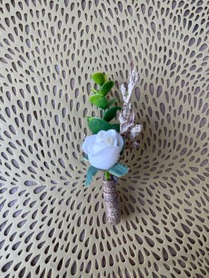 Rustic Romance Pampas Ring Bearer Boutonniere (Rental)