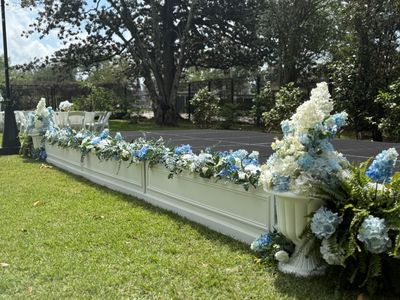 Little Touch of Blue Flower Wall (Rental No Shipping)