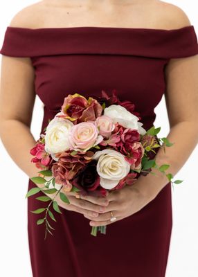 Sweet Merlot Wispy Bridesmaid Bouquet (Rental)