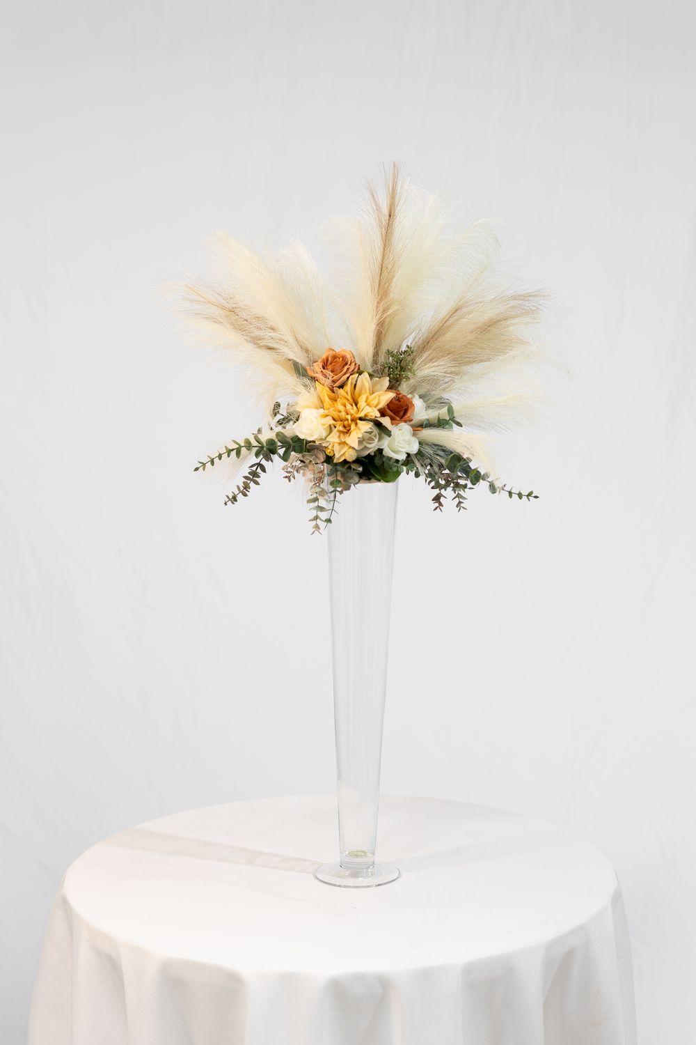 Rustic Romance Glass Vase Centerpiece (Rental)