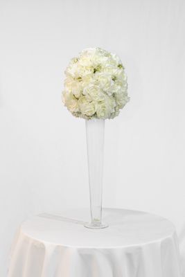 Heavenly Scent Baby Breath Large Glass Vase Centerpiece (Rental)