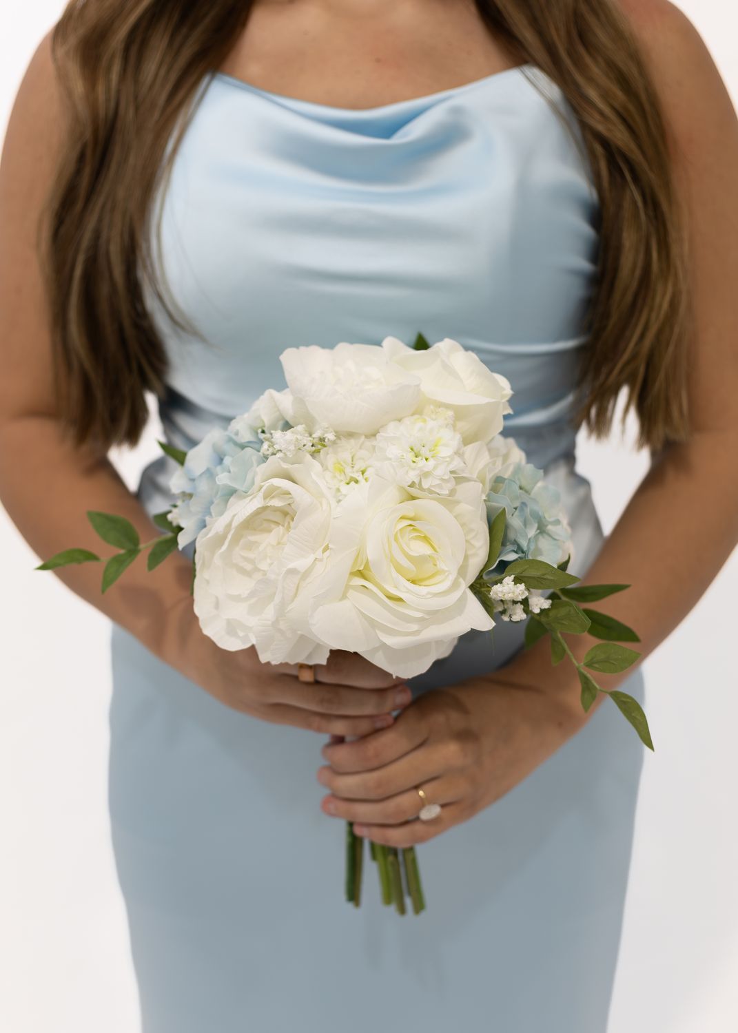 Little Touch of Blue Bridesmaid Bouquet (Rental)