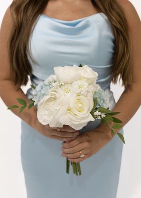 Little Touch of Blue Bridesmaid Bouquet (Rental)