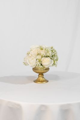 Heavenly Scent Baby's Breath Gold Petite Vases (Rental)