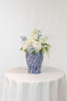 Little Touch of Blue Large Printed Blue Vase (Rental)