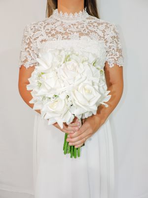 Heavenly Scent Baby's Breath Bridal Bouquet (Rental - Purchase Also Available)