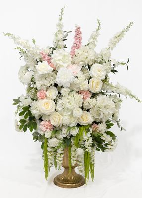 Pretty in Pink XL Gold Planter (Rental)
