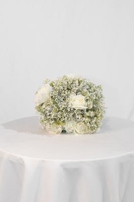 Garden Party Baby's Breath Centerpiece No Vase (Rental)