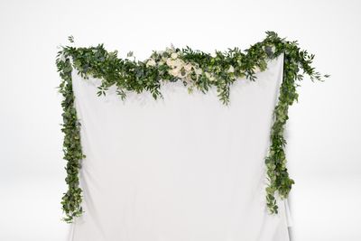 Garden Party Garland Backdrop (Rental)