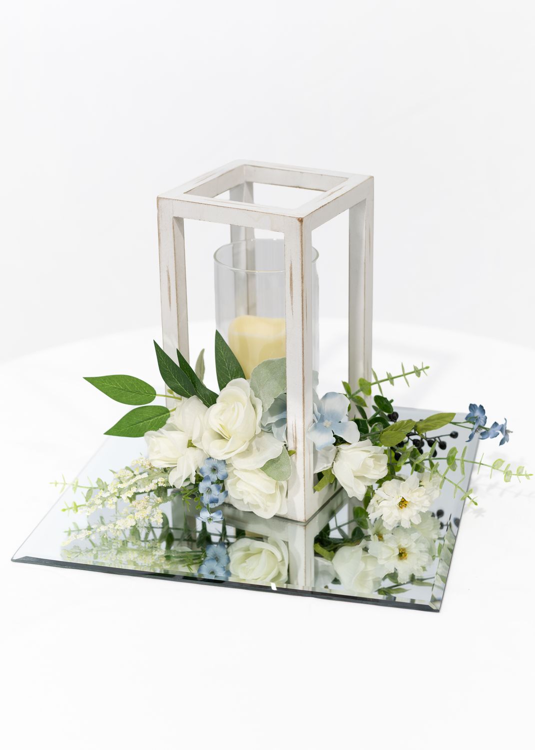 Little Touch of Blue Flat Mirror (Rental)