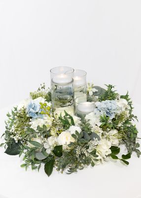 Little Touch of Blue Large Round Centerpiece (Rental)
