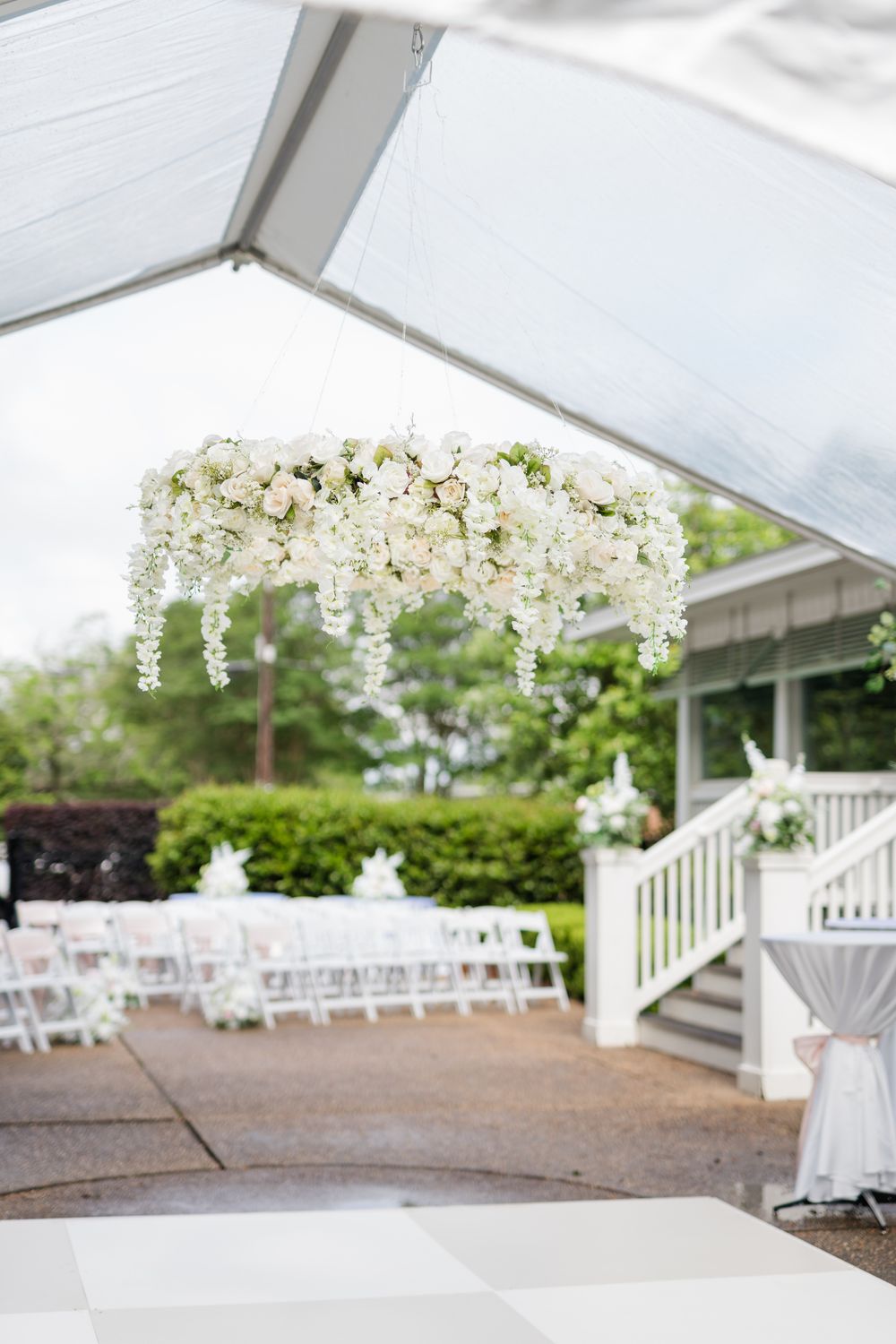 Little Touch of Blue Flower Chandelier (Rental No Shipping)